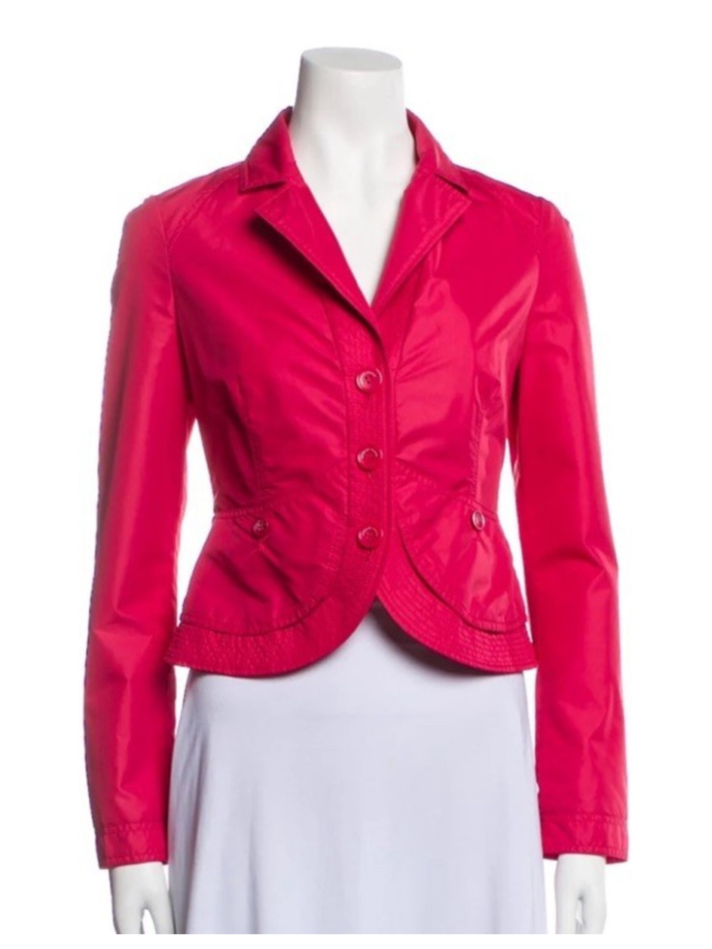 Armani Collezioni Pink Windbreaker Blazer Style Jacket Size 10 Circa 2009